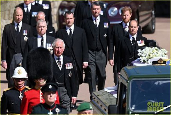 Prince William & Prince Harry Reunite For Grandfather Prince Philip’s Funeral Procession — Watch