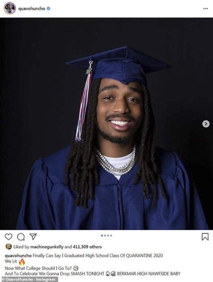 Quavo ‘Finally’ Graduates From High School & Celebrates By Dropping A New Song: ‘We Lit’ — Pics