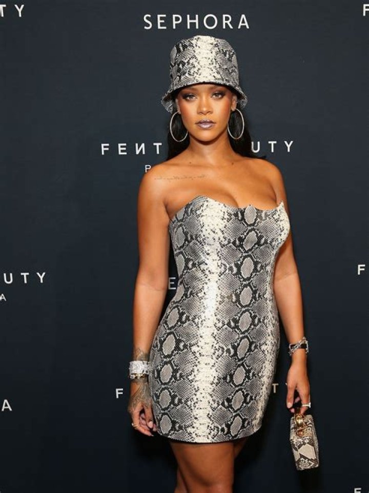 Rihanna Slays In Sexy Silver Dress For Hot New Fenty Beauty Pics
