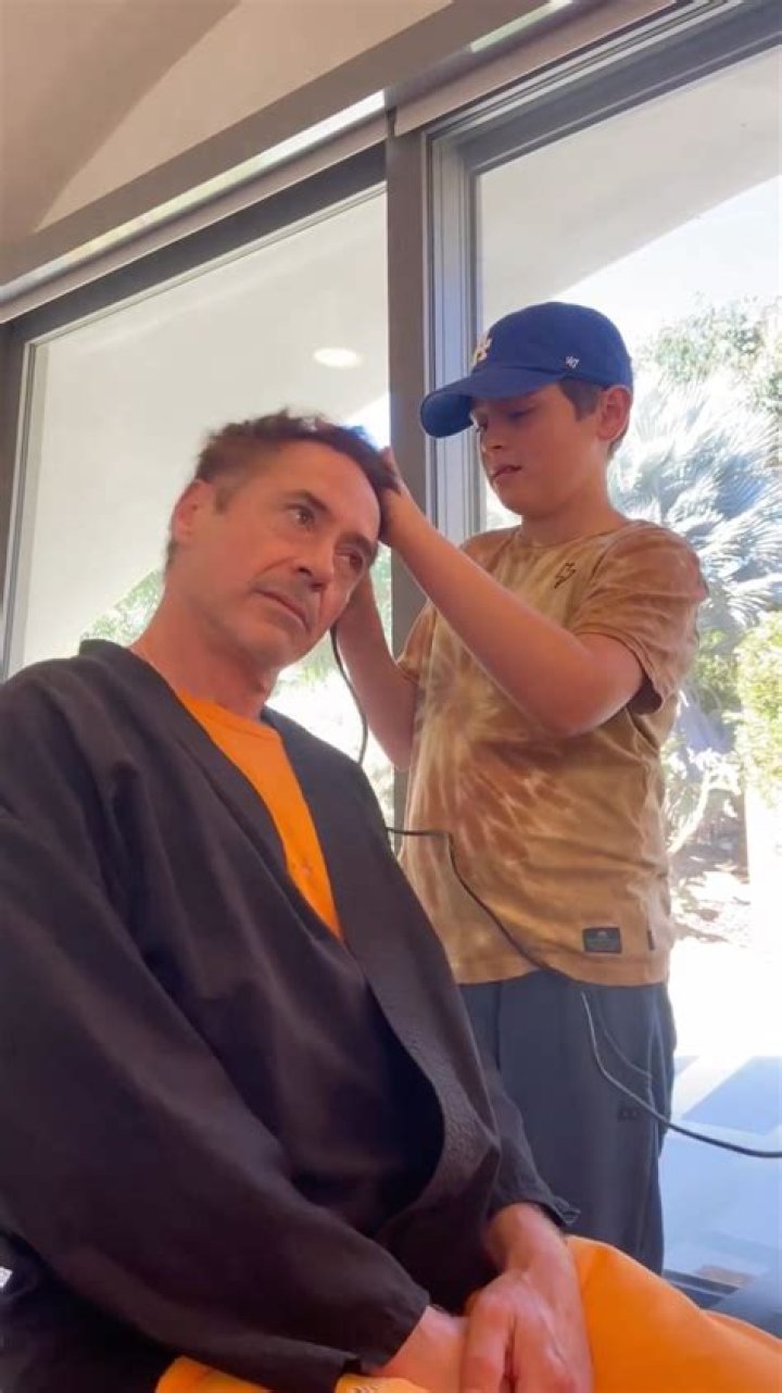 Robert Downey Jr.’s Kids Shave His Head In Rare Video – Hollywood Life