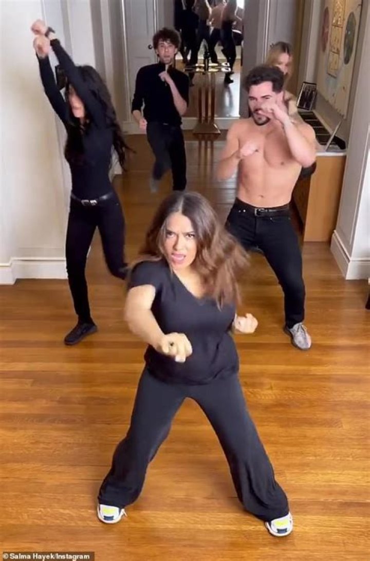 Salma Hayek Dances To Britney Spears Jam ‘Hit Me Baby One More Time’ In New Video