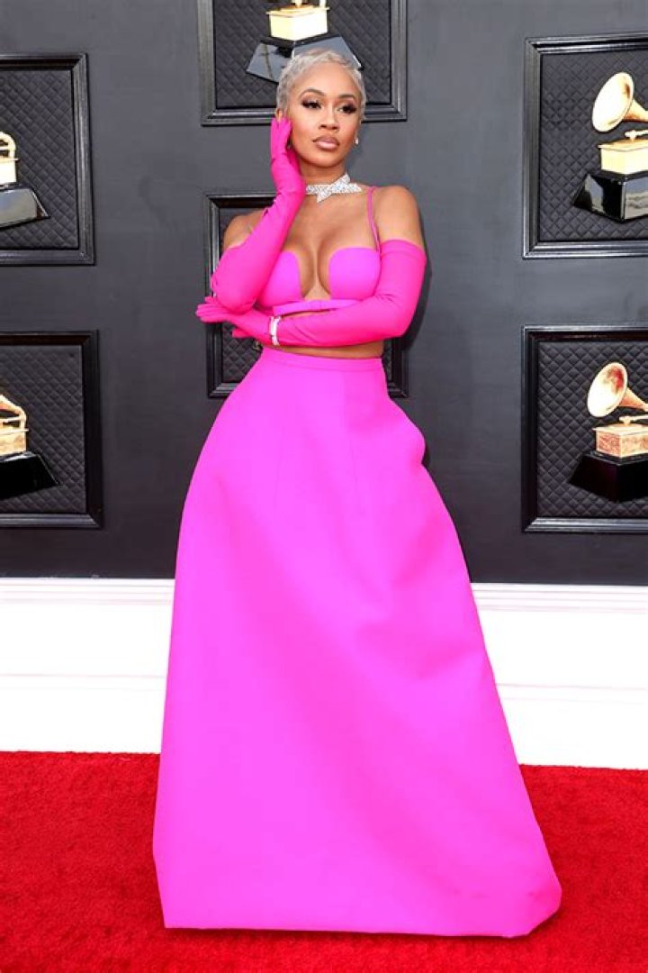 Saweetie Channels Modern Marilyn Monroe In Hot Pink Two-Piece Gown At The Grammys