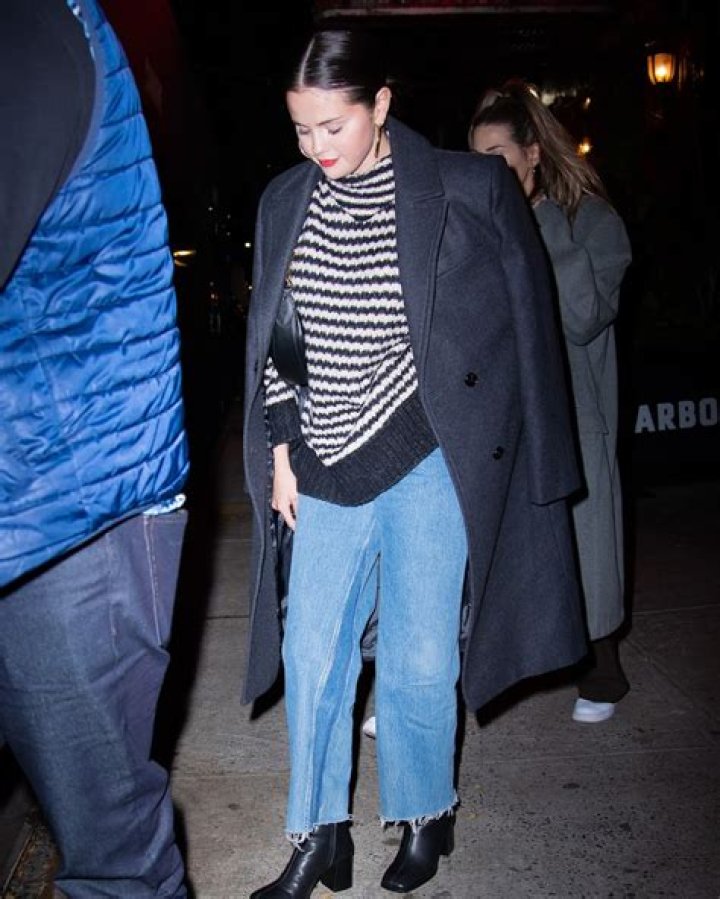 Selena Gomez Rocked A Striped Sweater With Jeans While Out In NYC & You Can Shop Her Fall Top For Under $170