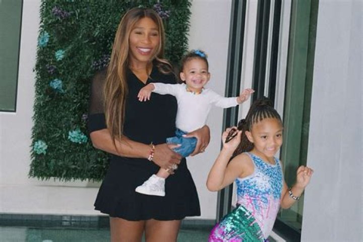 Serena Williams & Daughter Olympia, 4, Twin In Black Arriving At Milan Fashion Week