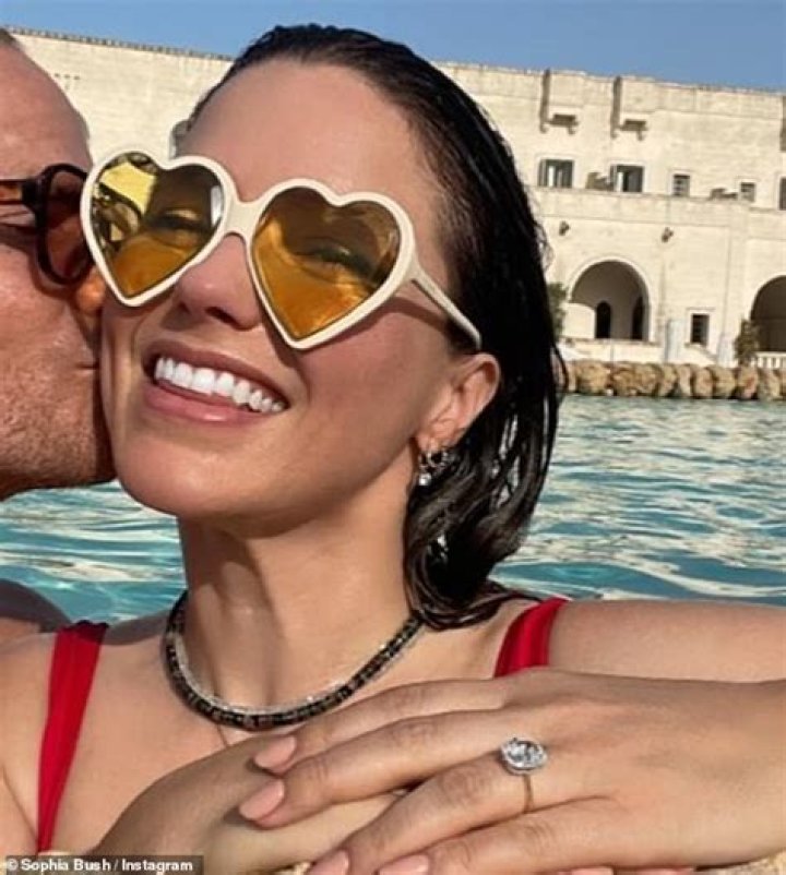 Sophia Bush Debuts Diamond Engagement Ring From Grant Hughes In Pool – Hollywood Life