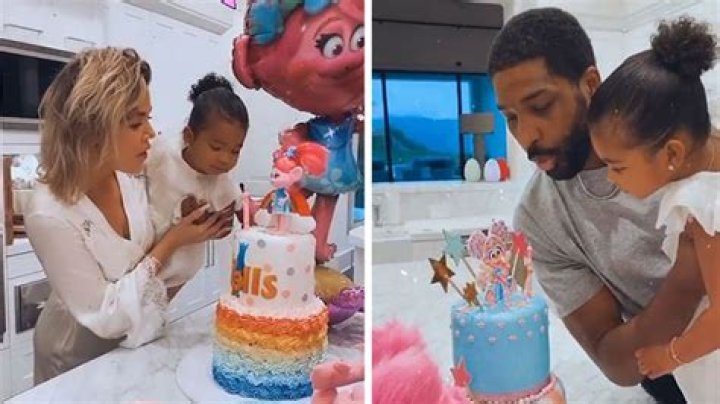Khloe Kardashian & Tristan Thompson Reunite For True’s 2nd Birthday Celebration — Watch