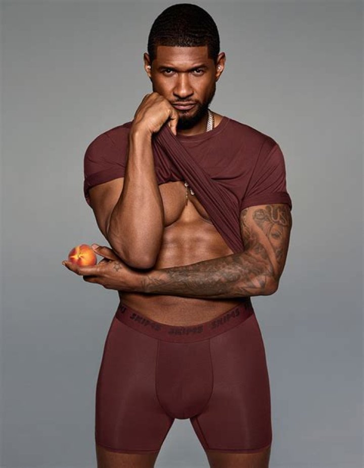 Usher Goes Shirtless & Rocks Only SKIMS Underwear in New Campaign Before the Super Bowl