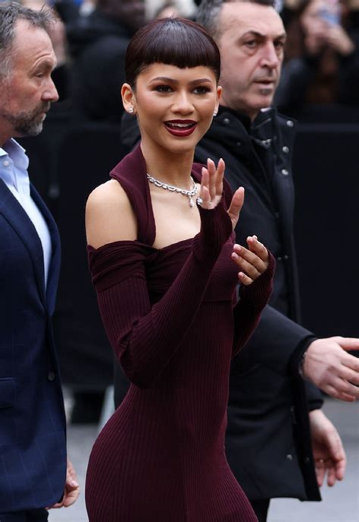 Zendaya Slays in Gorgeous Plum Gown at Fendi PFW Show After Debuting New Micro Bangs